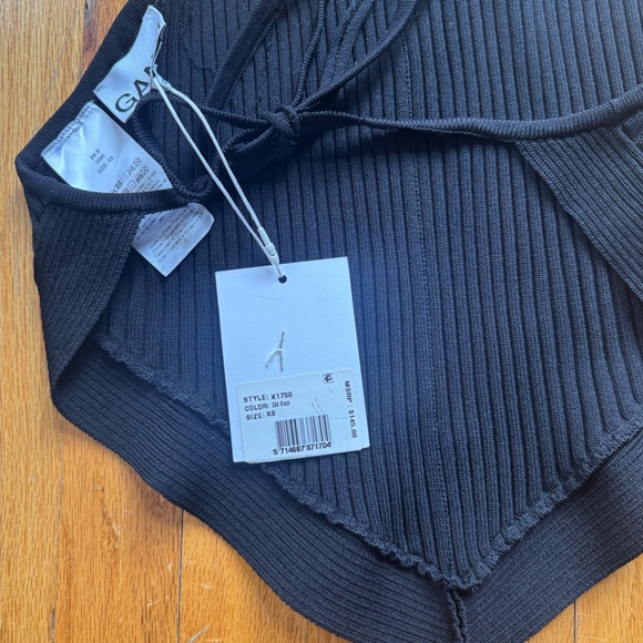 GANNI Ribbed Halter Top - Picture 3 of 3